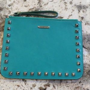 Rebecca Minkoff Teal Studded Wristlet